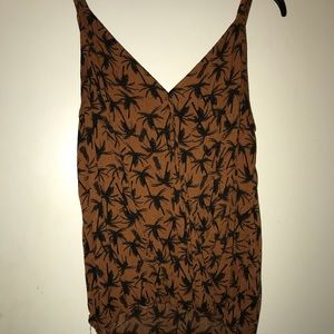 Orange and black “palm tree shirt”